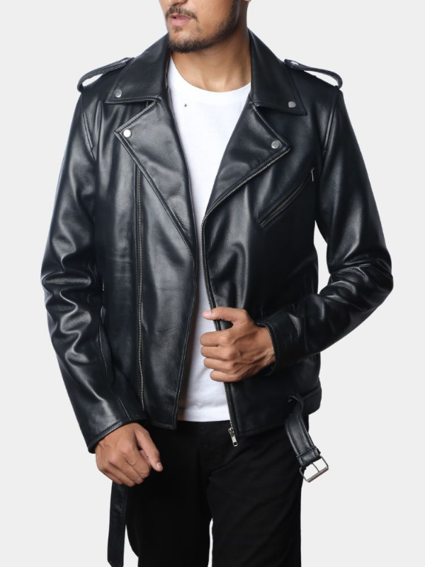 Tax the Rich Leather Biker Jacket