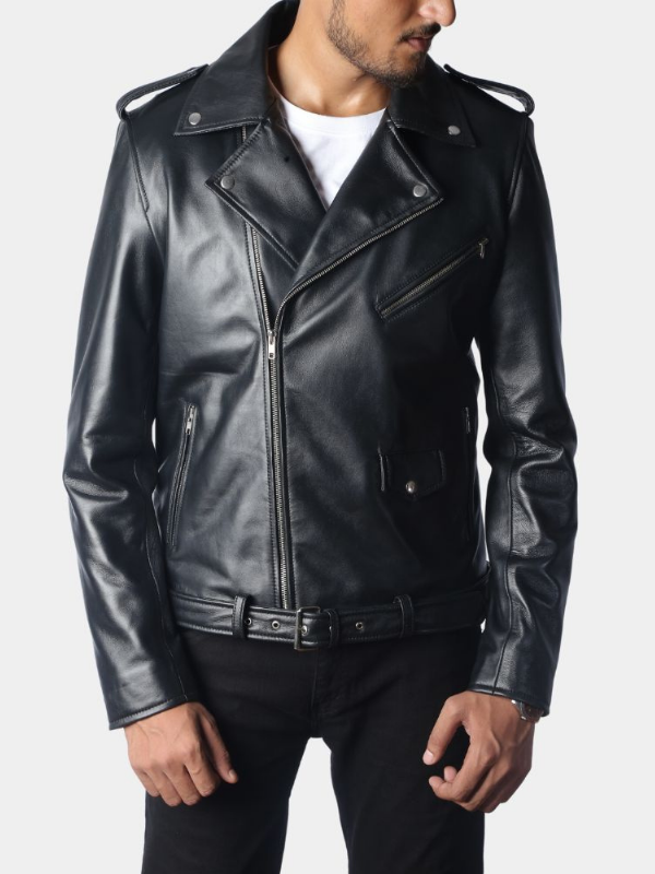 Tax the Rich Leather Biker Jacket - Image 2